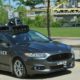 Mô hình xe hơi tự lái đầu tiên của Uber là chiếc xe Fordđược chụp vào thứ Năm trên các đường phố của thành phố Pittsburgh, tiểu bang Pennsylvania, Mỹ. Nguồn ảnh: Uber
